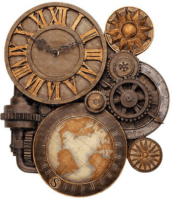 steampunk clock bp - ilmainen png