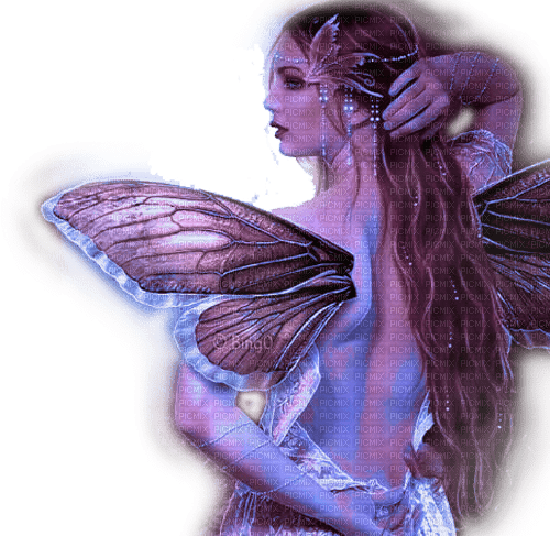 Y.A.M._Fantasy fairy purple blue - darmowe png