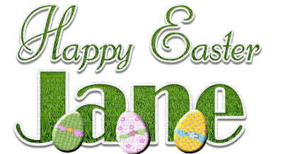 Kaz_Creations Logo Text Happy Easter Jane - png gratis