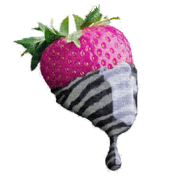emo strawberry - GIF animado grátis