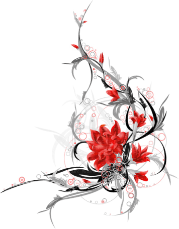 flor  roja - gratis png