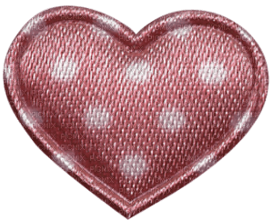 Polkadot Heart red - png ฟรี