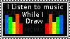 music draw stamp - GIF animado gratis