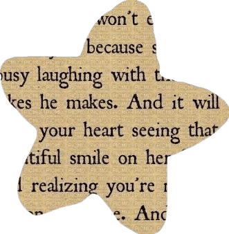 book page star cutout - ilmainen png