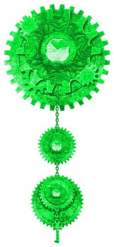 Steampunk.Gears.Green - Free PNG