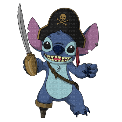 Stitch as a Pirate - безплатен png