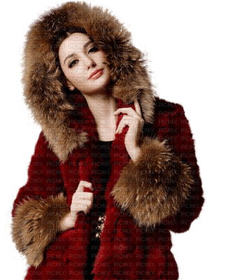 Woman. Fur coat. Leila - ücretsiz png