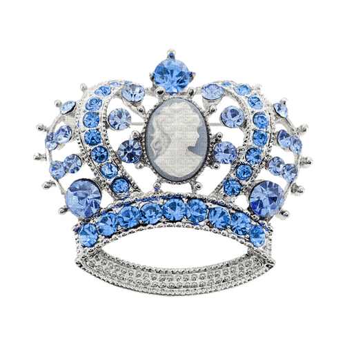 kikkapink deco scrap blue queen crown - ücretsiz png