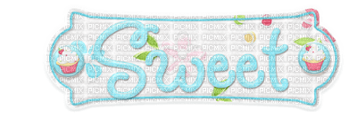 text sweet blue cake - 免费PNG