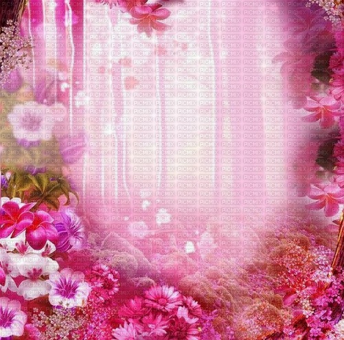 pink flower fantasy background - ingyenes png