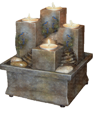 Candles.bougies.velas.deco.fountain.fontaine.Victoriabea - Besplatni animirani GIF