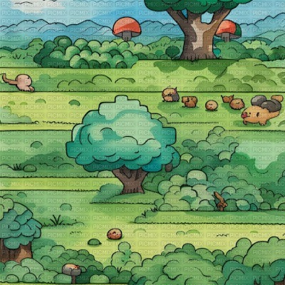 Green Pokemon-esque Background - Free PNG