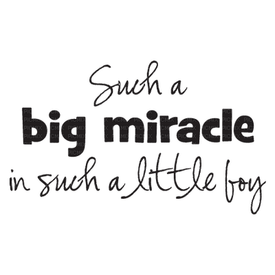 Kaz_Creations Quote Text  Such a Big Miracle In Such A Little Boy - Free PNG