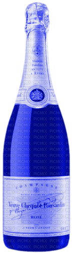Champagne.Bottle.Blue - 免费PNG