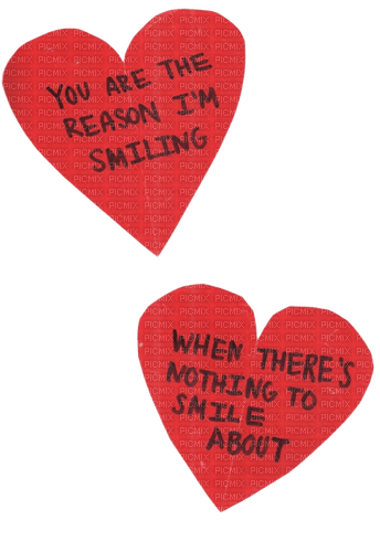 Reason I'm smiling cute red quote [Basilslament] - PNG gratuit