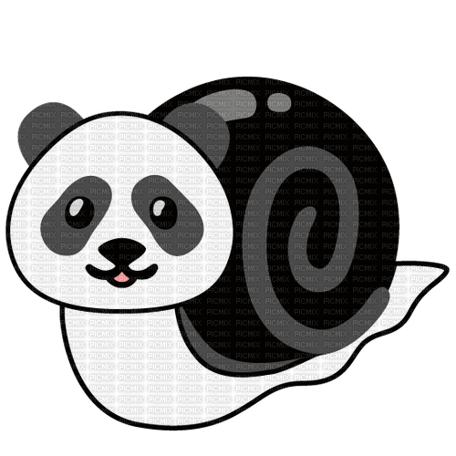 Emoji Kitchen panda snail - ingyenes png
