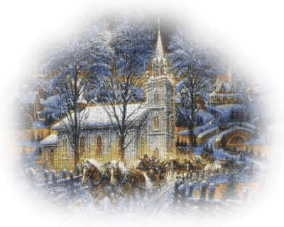 paysage d'hiver église - PNG gratuit