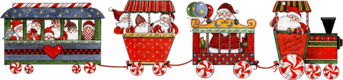 kikkapink vintage deco christmas png train - бесплатно png