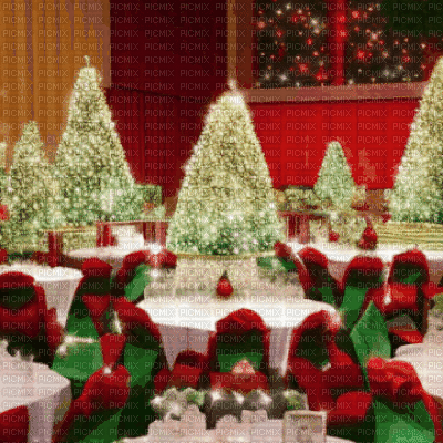 Christmas Party Hall - Free animated GIF