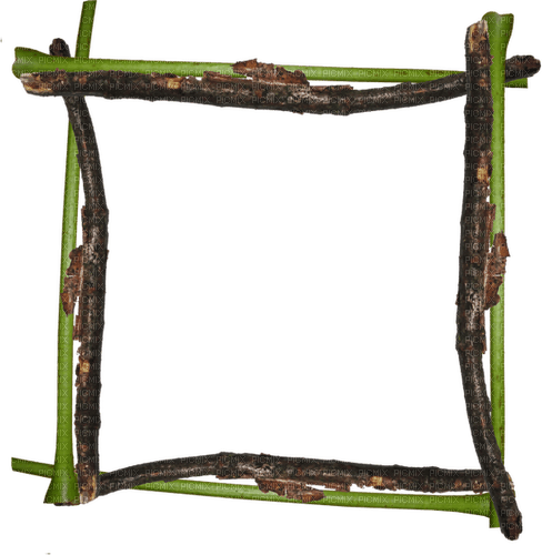 Frame Bois Vert Déco - ücretsiz png