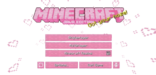 pink Minecraft menu - png gratis
