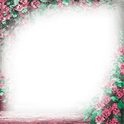 soave frame vintage  corner green pink - ücretsiz png