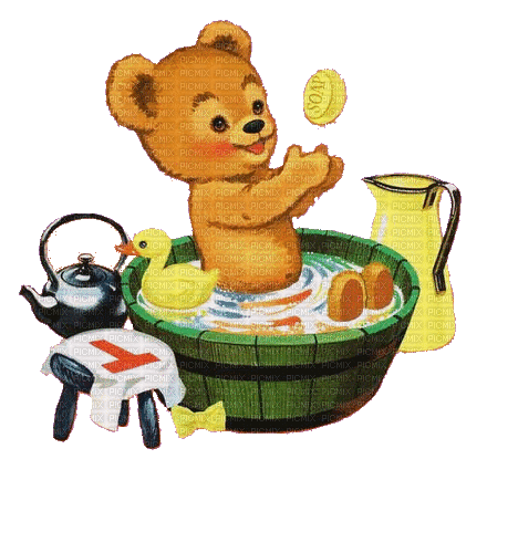Vintage Teddy Bear - Gratis animerad GIF