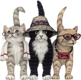 Kaz_Creations Christmas Deco Cats Cat Kitten Animated - Darmowy animowany GIF
