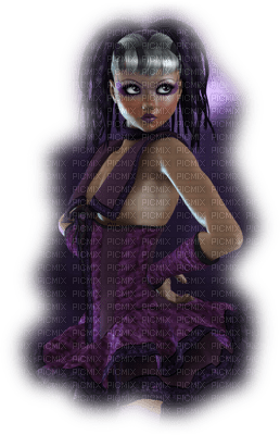 gothic woman doll laurachan - PNG gratuit
