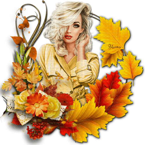 autumn woman by nataliplus - darmowe png