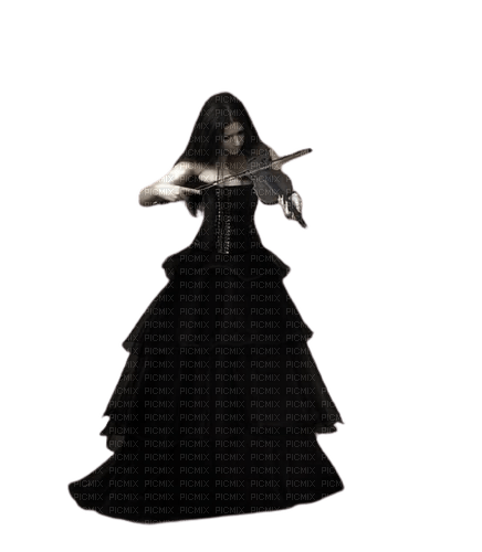 gothic woman dark black 2 - gratis png