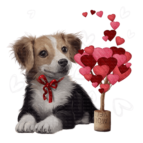 valentine dog by nataliplus - бесплатно png