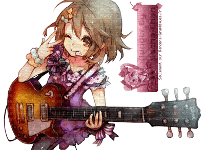 anime-guitare - 免费PNG