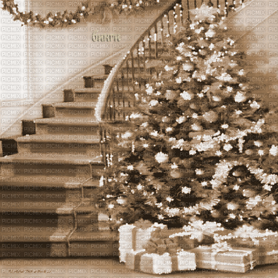 Y.A.M._New year Christmas background Sepia - Free animated GIF