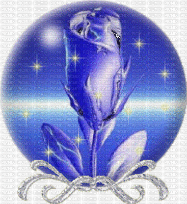 rose bleu - Бесплатный анимированный гифка