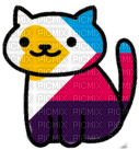 Polyamory Pride Neko Atsume cat - PNG gratuit