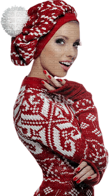 woman in winter - gratis png