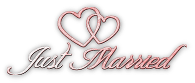 soave text wedding just married  pink - PNG gratuit