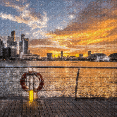 Sunset Bridge - Δωρεάν κινούμενο GIF