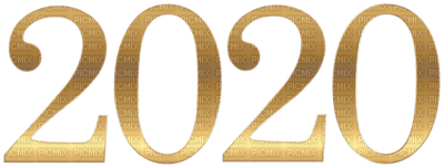 new year 2020 silvester number  text la veille du nouvel an Noche Vieja канун Нового года tube gold - ilmainen png