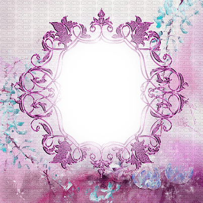 dolceluna spring  vintage scrap frame purple - png grátis