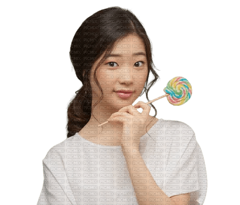 Girl with lollipop - ingyenes png