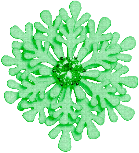 Snowflake.Green.Animated - KittyKatLuv65 - GIF animate gratis