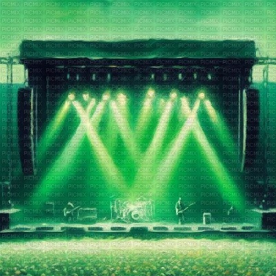 Green Rock Stage - PNG gratuit