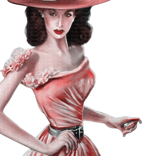 kikkapink pink woman vintage fashion hat - ücretsiz png