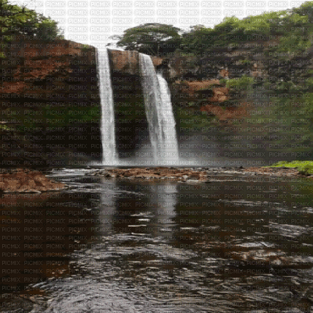 waterfall wasserfall chute d'eau - Gratis geanimeerde GIF