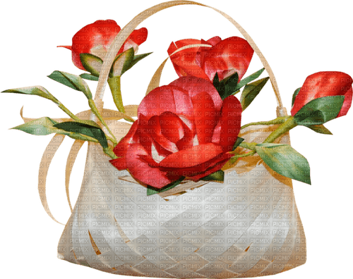 dolceluna bag flowers - gratis png