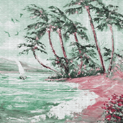 soave background animated summer  pink green - GIF เคลื่อนไหวฟรี