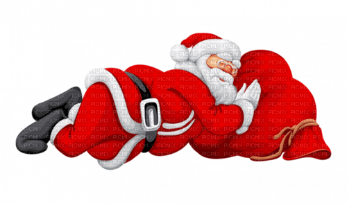 Santa Claus sleeping - kostenlos png