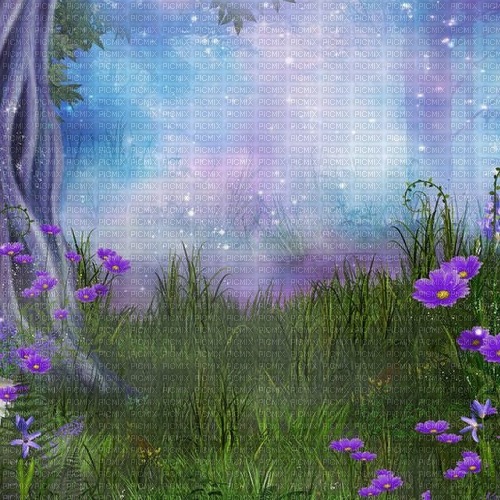 floral fantasy background - PNG gratuit